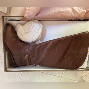 Franco Sarto Leather Haylie Riding Boots size 10 wide calf, rarely worn!